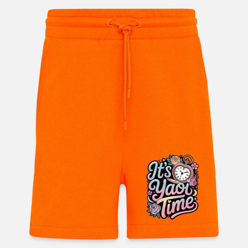 C’est l’heure du Yaoi - Short bio décontracté fabriqué en UE - SUNSET ORANGE