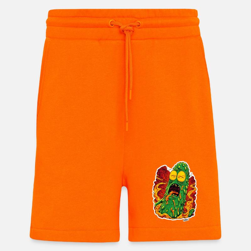 Fiery Meltdown Pickle Monster - Shorts - made by SPREAD - SUNSET ORANGE