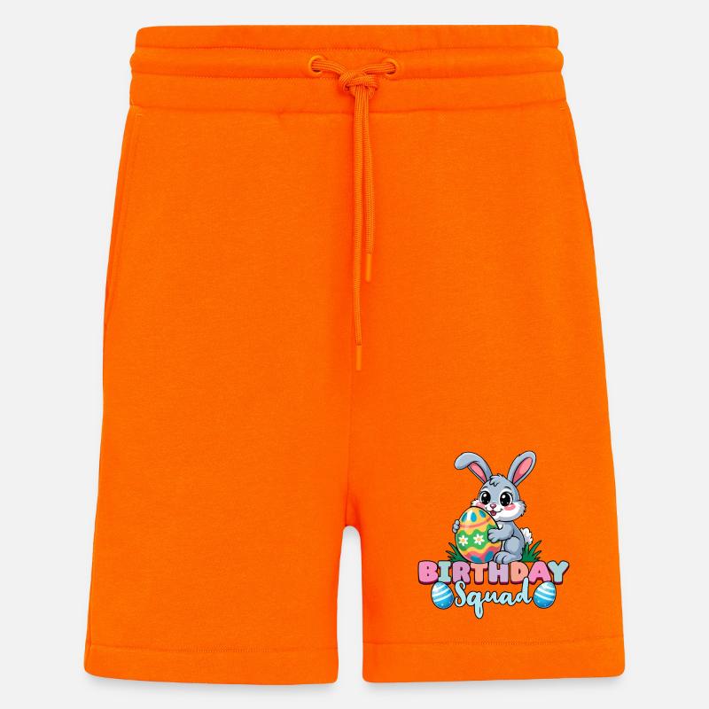 Birthday Squad Happy Easter Bunny Spring - Shorts - made by SPREAD - SUNSET ORANGE