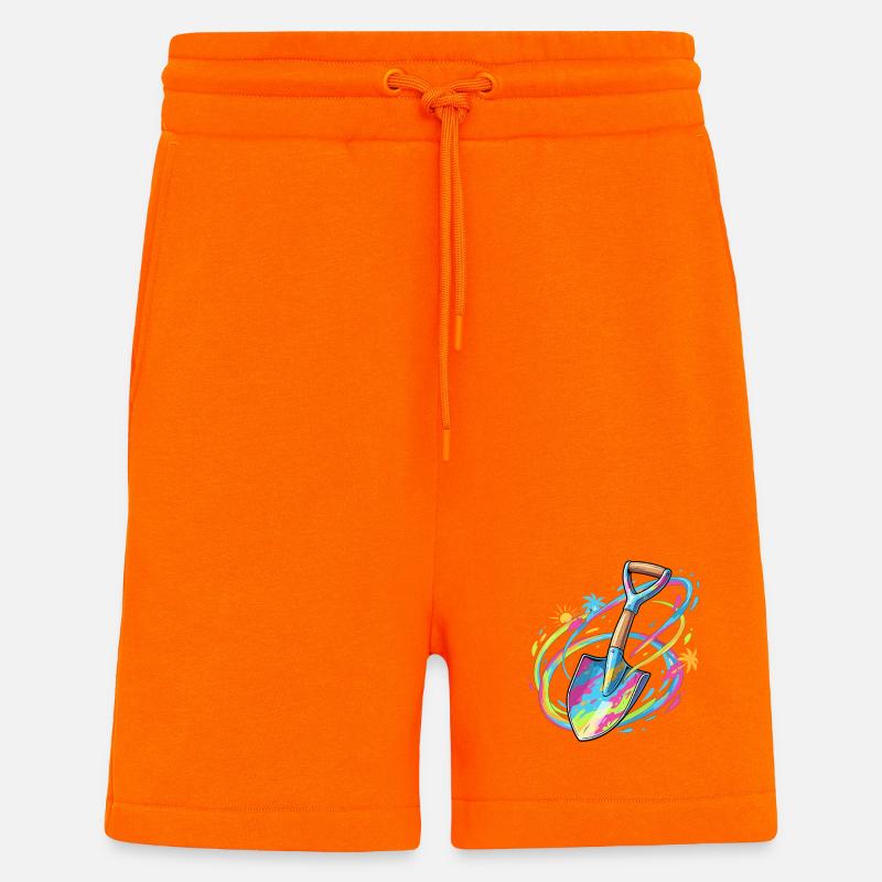 Farbexplosion Gartenschaufel Illustration - Shorts - made by SPREAD - SUNSET ORANGE
