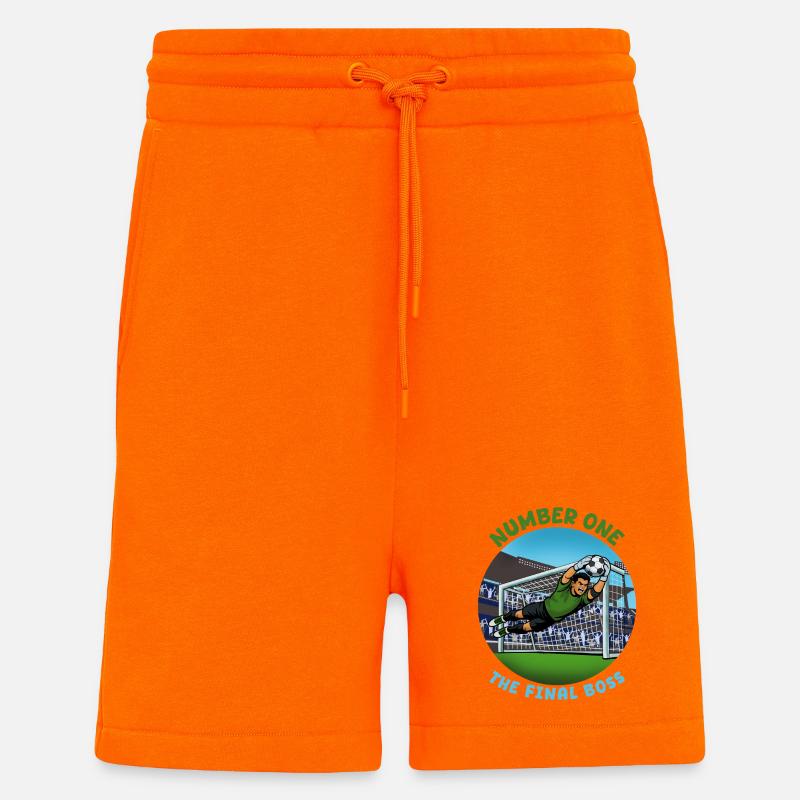Nummber One Finalboss: Torwart - Short bio décontracté fabriqué en UE - SUNSET ORANGE
