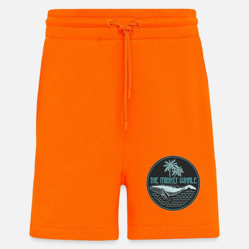 Mighty Whale Tropical Ocean Abzeichen - Shorts - made by SPREAD - SUNSET ORANGE