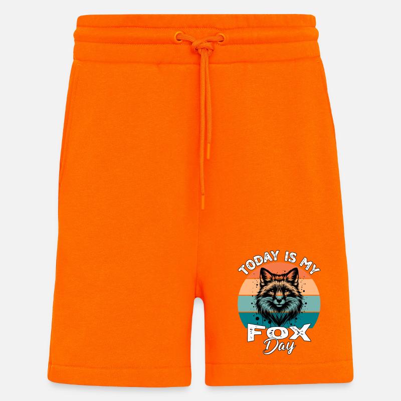 Red Fox Fox Fox - Shorts - made by SPREAD - SUNSET ORANGE