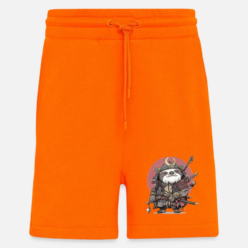 Faultier-Samurai-Rüstung - Shorts - made by SPREAD - SUNSET ORANGE