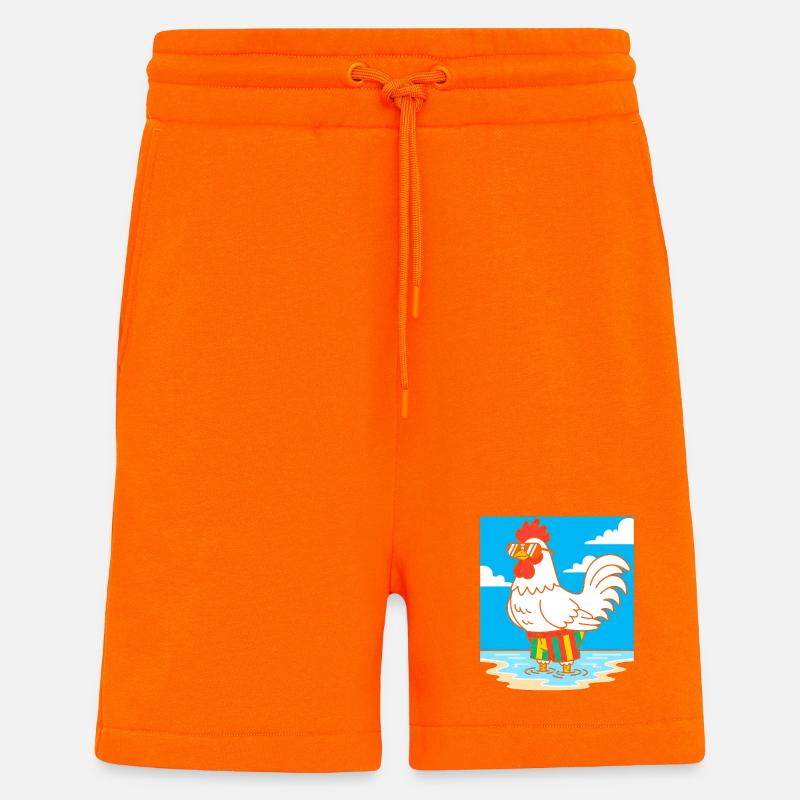 Summer chicken on the beach - Shorts - made by SPREAD - SUNSET ORANGE