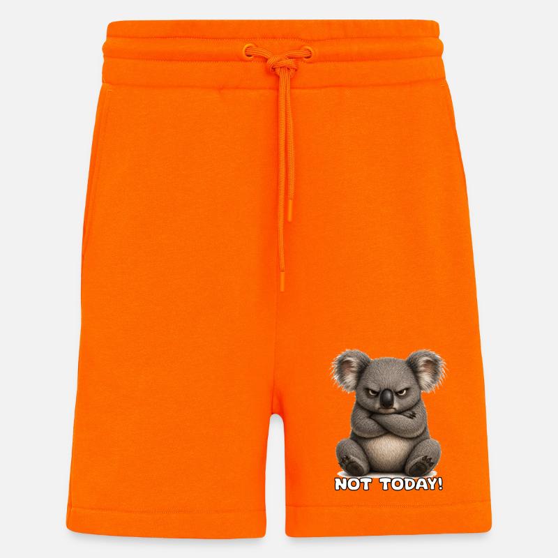 Grummeliger Koala – Not Today - Short bio décontracté fabriqué en UE - SUNSET ORANGE