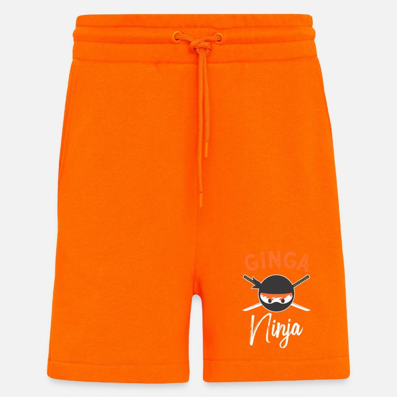 Ginga Ninja Emblem - Shorts - made by SPREAD - SUNSET ORANGE