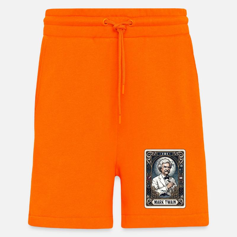 Carte de tarot par Mark Twain - Short bio décontracté fabriqué en UE - SUNSET ORANGE