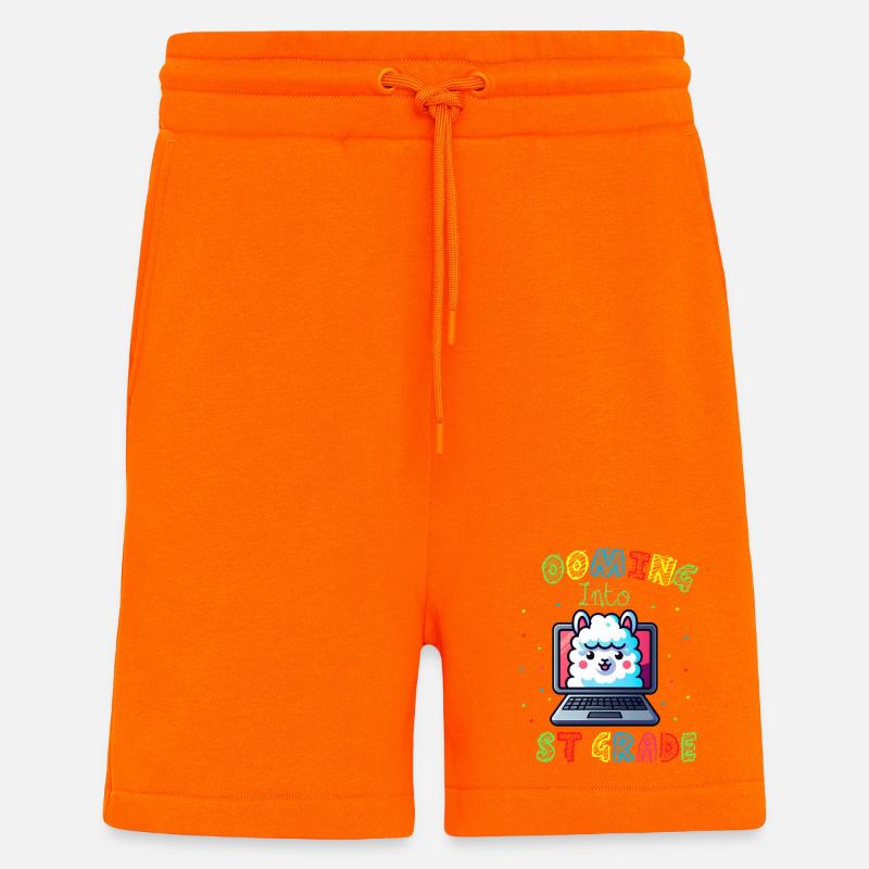 Regenbogenlama auf der Leinwand - Shorts - made by SPREAD - SUNSET ORANGE