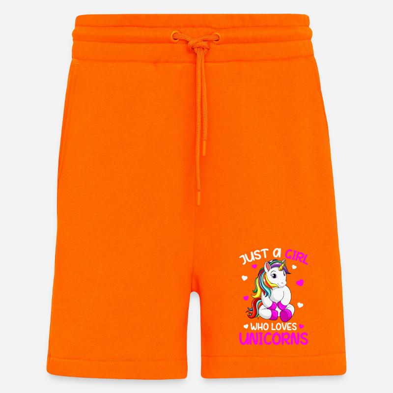 Nur ein Mädchen, das Einhörner liebt - Shorts - made by SPREAD - SUNSET ORANGE