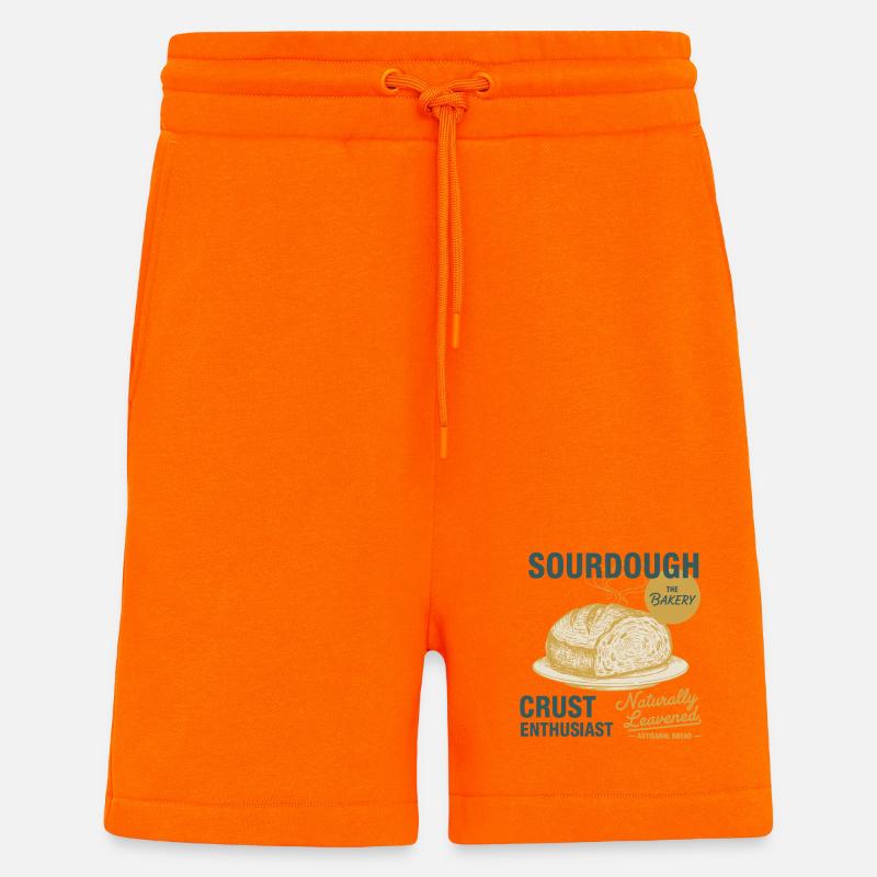 Sourdough Crust Enthusiast Bread Baking Baker - Shorts - made by SPREAD - SUNSET ORANGE