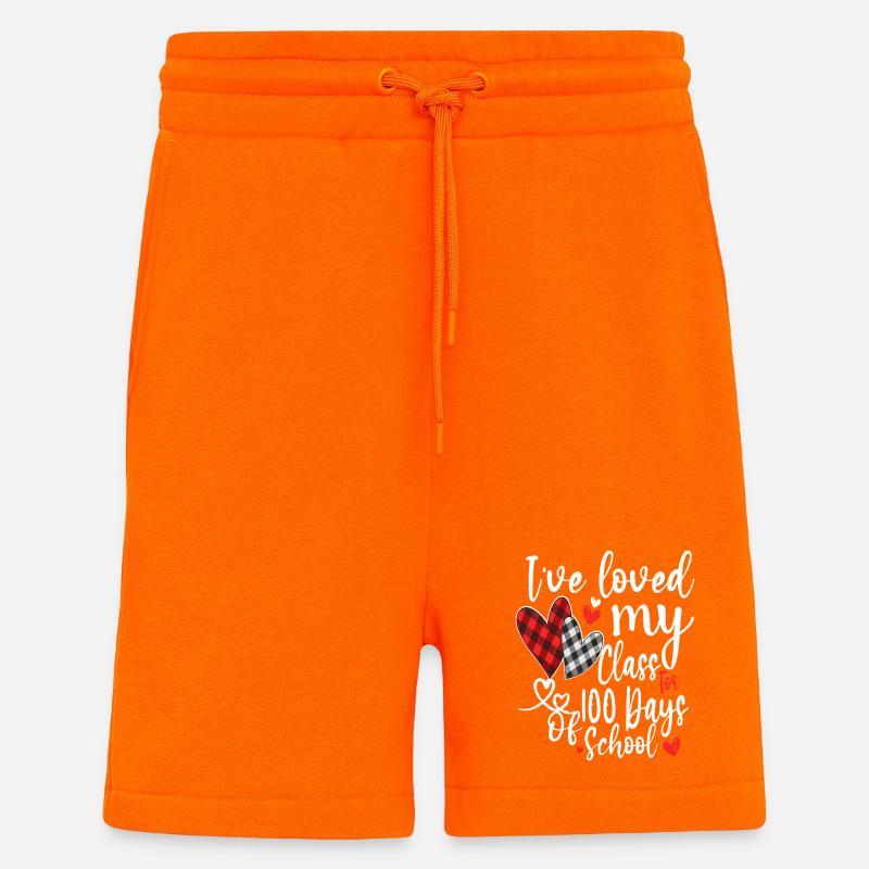 Loved My Class 100 Days - Shorts - made by SPREAD - SUNSET ORANGE