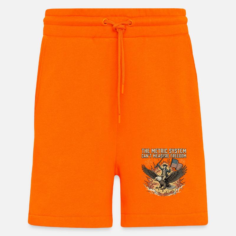 The metric system cannot measure freedom - Shorts - made by SPREAD - SUNSET ORANGE