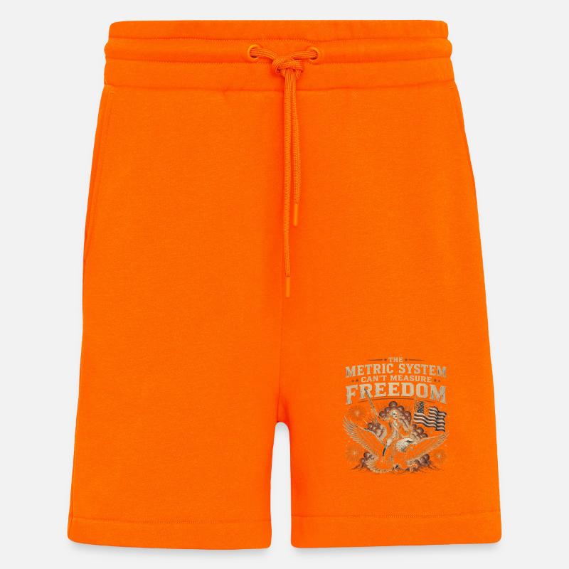 The metric system cannot measure freedom - Shorts - made by SPREAD - SUNSET ORANGE