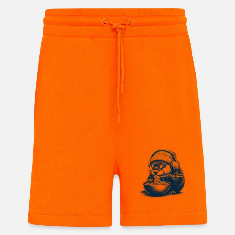 Ramen Otter - Shorts - made by SPREAD - SUNSET ORANGE