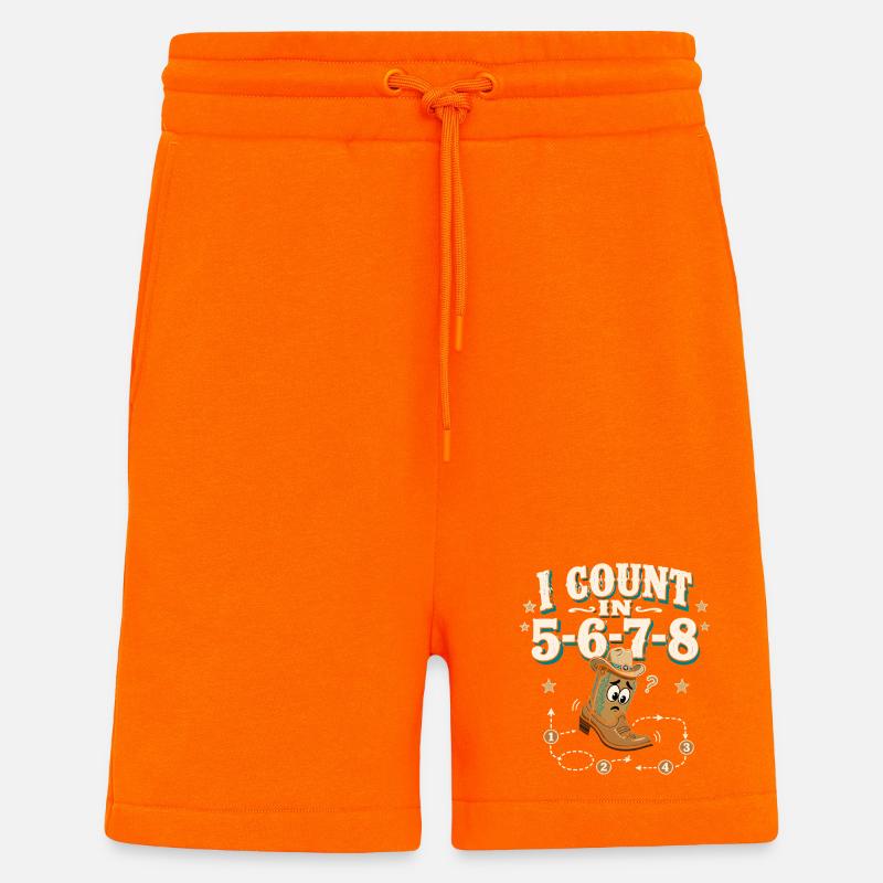 Count 5-6-7-8 - Shorts - made by SPREAD - SUNSET ORANGE