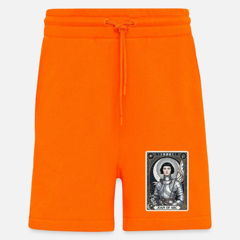 Carte de tarot Jeanne d’Arc - Short bio décontracté fabriqué en UE - SUNSET ORANGE