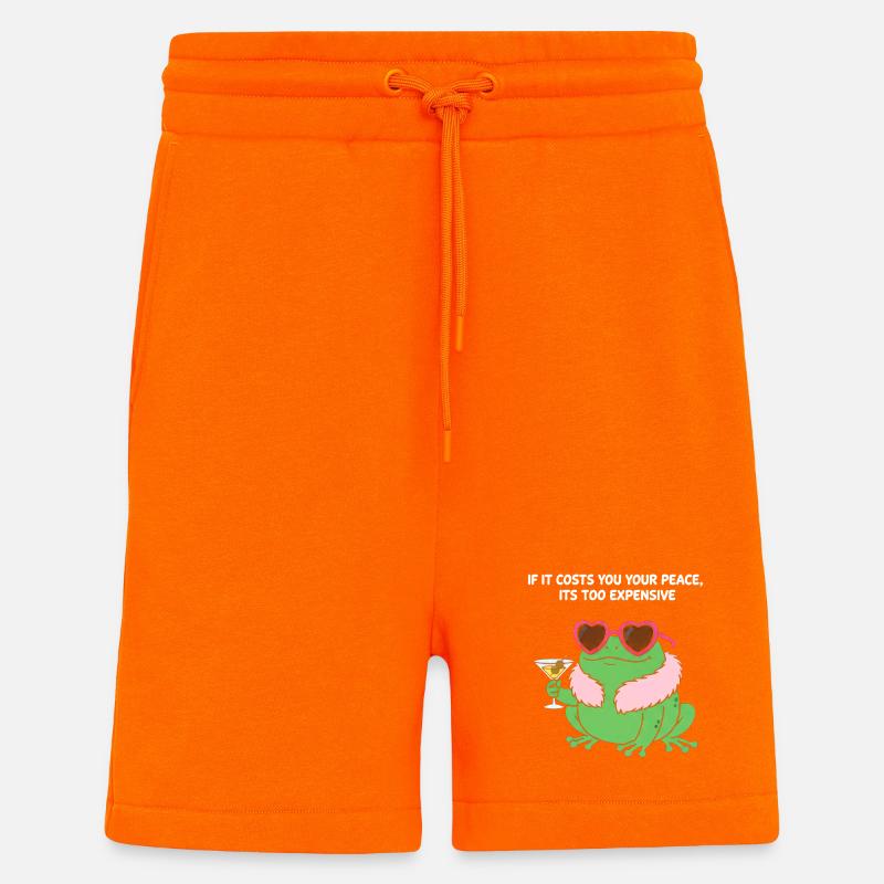 Martini Grenouille Paisible - Short bio décontracté fabriqué en UE - SUNSET ORANGE