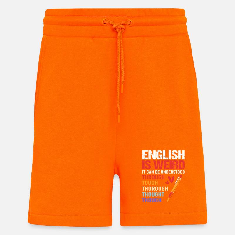 grammaire - Short bio décontracté fabriqué en UE - SUNSET ORANGE