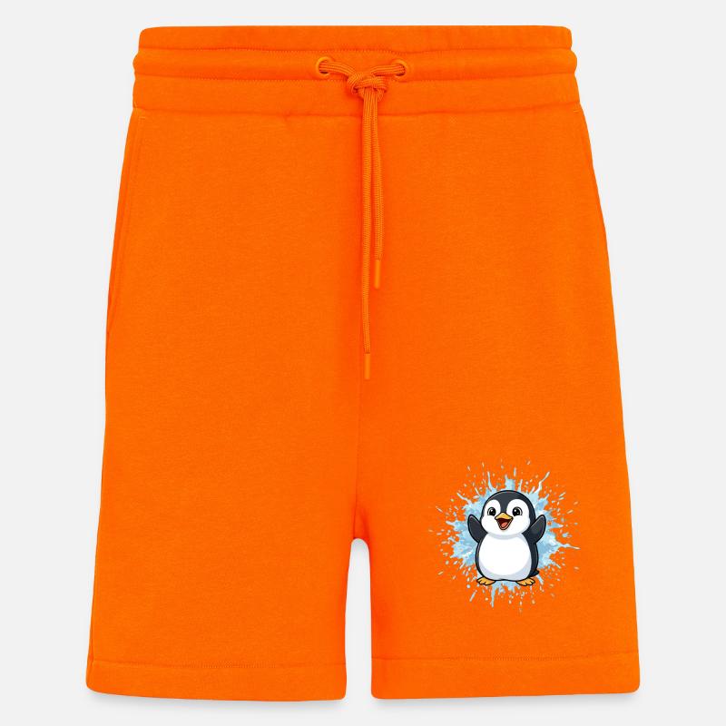 Pingu Splash Blue - Short bio décontracté fabriqué en UE - SUNSET ORANGE