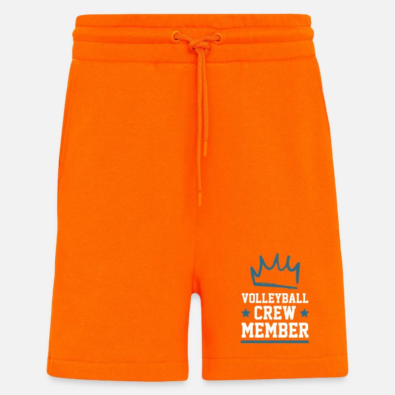 Équipe de volley-ball - Short bio décontracté fabriqué en UE - SUNSET ORANGE