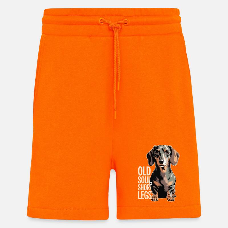 Vieux teckel de l’âme - Short bio décontracté fabriqué en UE - SUNSET ORANGE