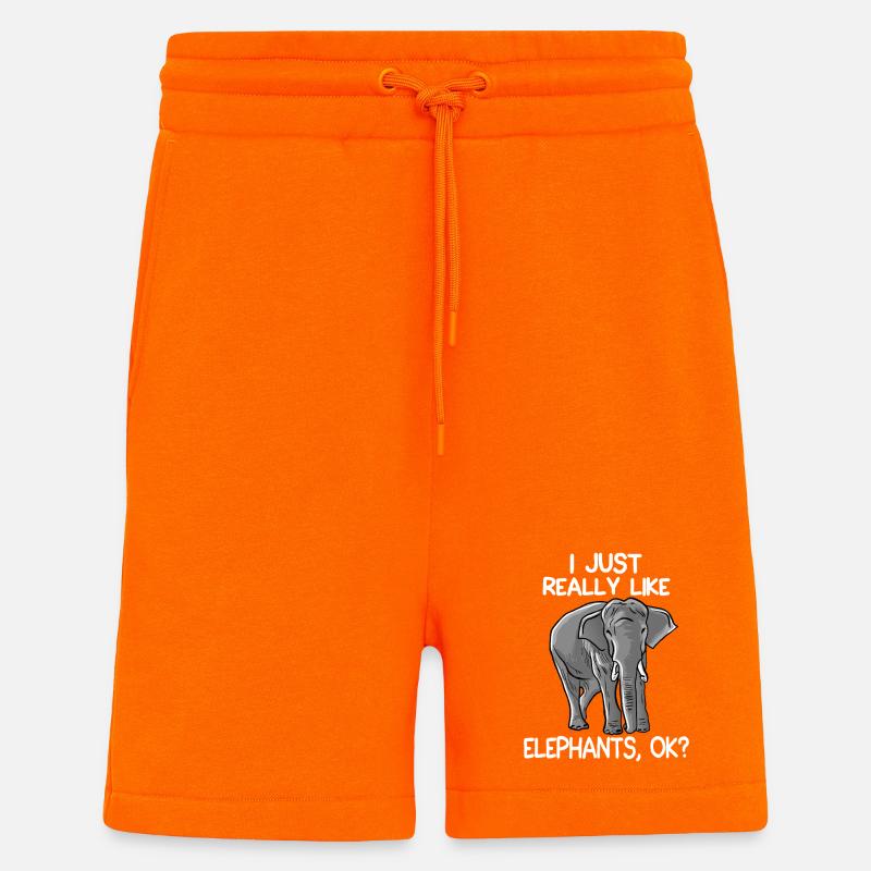 Elephant Graphic Tee - Shorts - made by SPREAD - SUNSET ORANGE