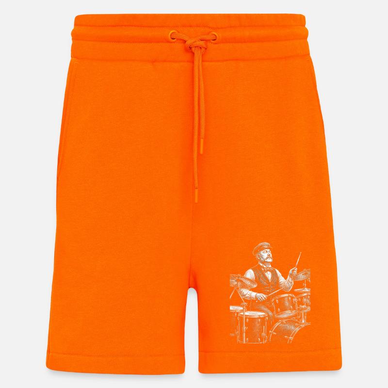 Chester A. Arthur plays drums - Shorts - made by SPREAD - SUNSET ORANGE