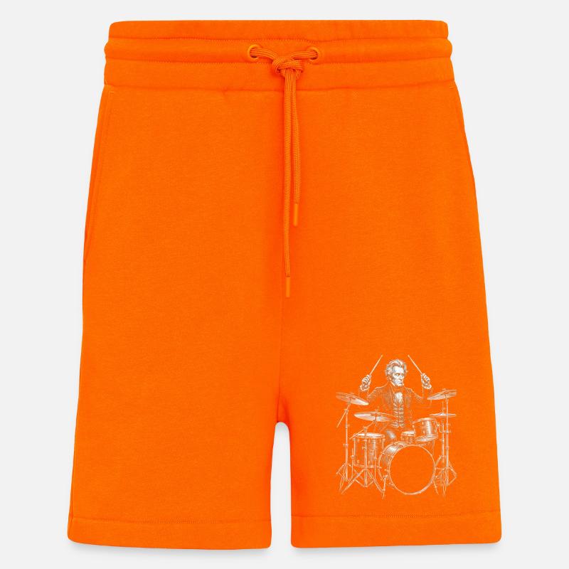 Andrew Jackson plays drums - Shorts - made by SPREAD - SUNSET ORANGE