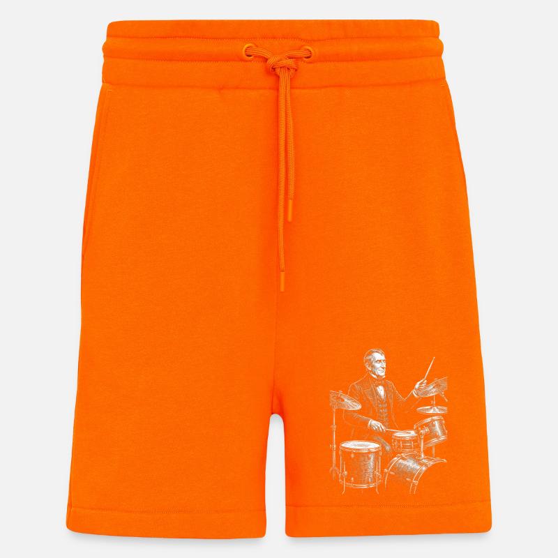 William Henry Harrison plays drums - Shorts - made by SPREAD - SUNSET ORANGE