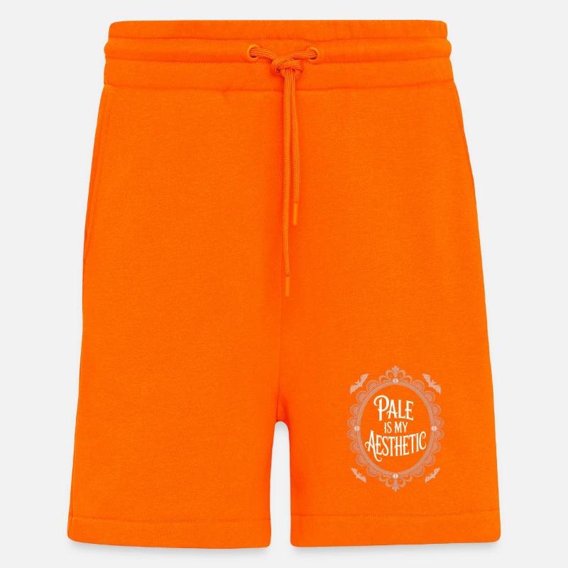 Pâle est mon esthétique - Short bio décontracté fabriqué en UE - SUNSET ORANGE