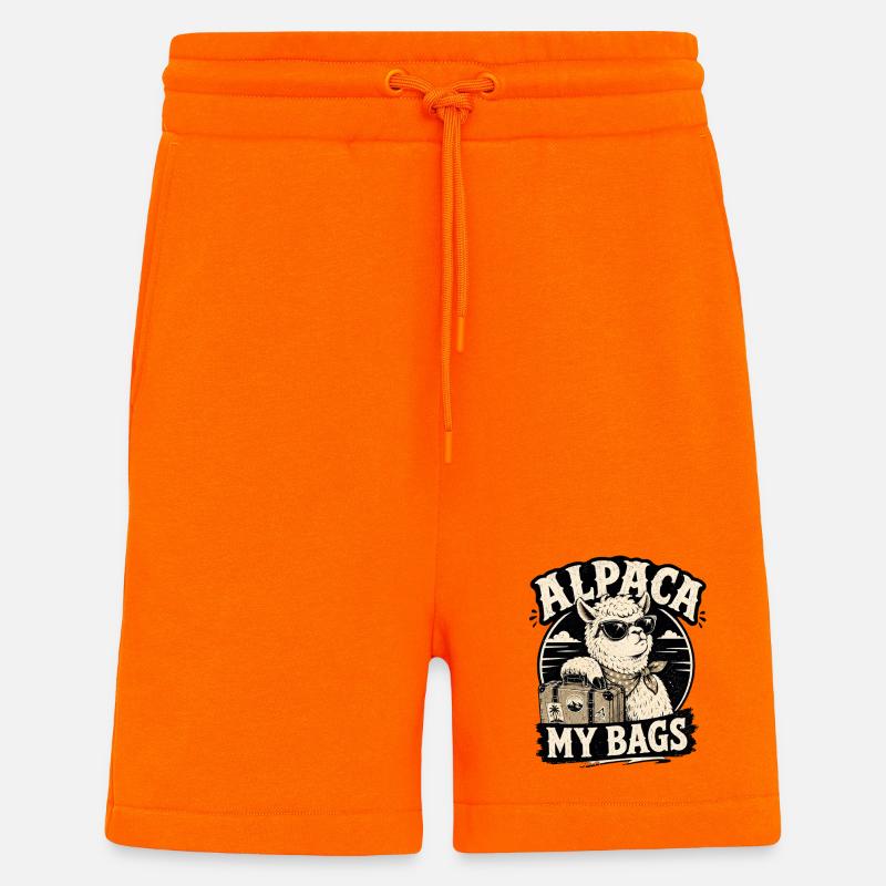 Alpaga, mes sacs - Short bio décontracté fabriqué en UE - SUNSET ORANGE