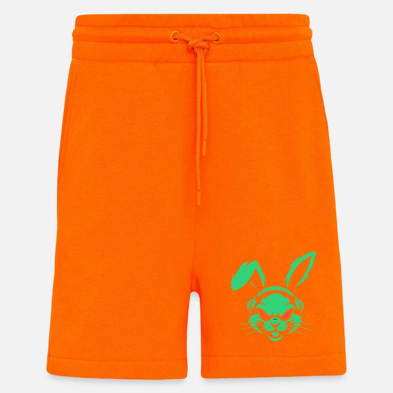 Rythmes néon - Short bio décontracté fabriqué en UE - SUNSET ORANGE