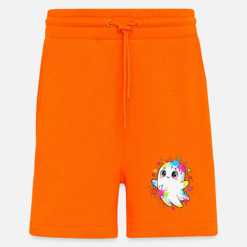 Kunterbunter Farbgeist - Short bio décontracté fabriqué en UE - SUNSET ORANGE