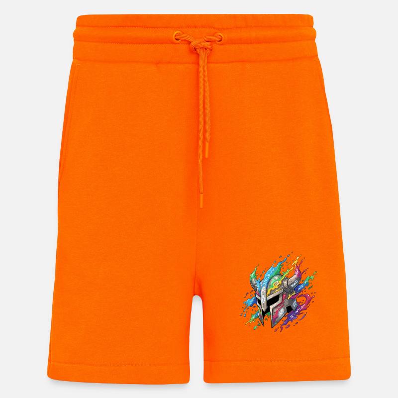 Rune Helmet in Rainbow Fire - Shorts - made by SPREAD - SUNSET ORANGE