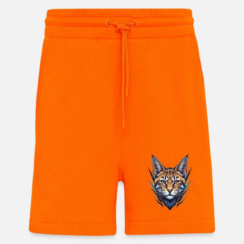 Wildcat dans le style néon - Short bio décontracté fabriqué en UE - SUNSET ORANGE