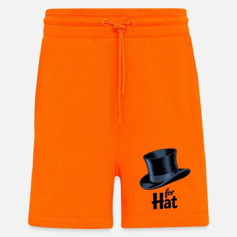 Graphisme magique haut-de-forme - Short bio décontracté fabriqué en UE - SUNSET ORANGE