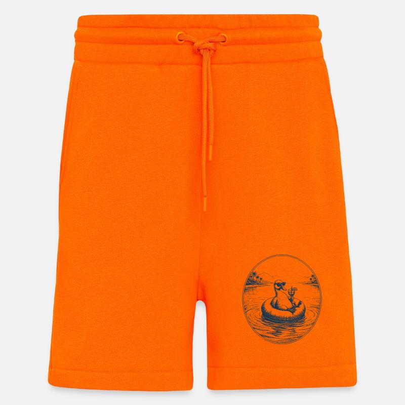 Duck with cocktail - Shorts - made by SPREAD - SUNSET ORANGE