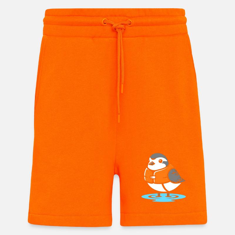Vogel mit Rettungsweste Cartoon - Shorts - made by SPREAD - SUNSET ORANGE