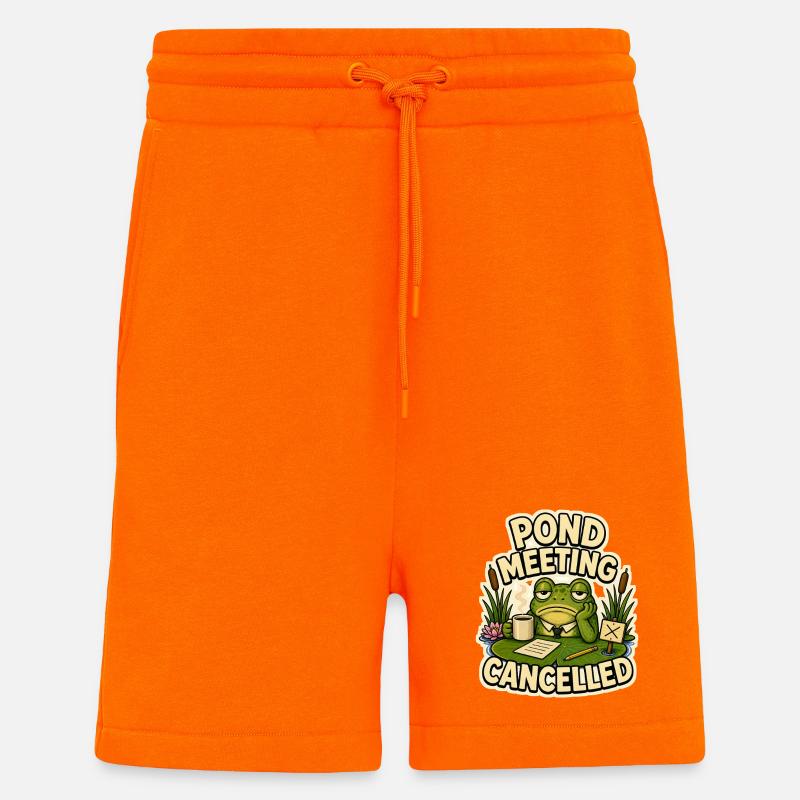 Pond meeting cancelled frog - Shorts - made by SPREAD - SUNSET ORANGE