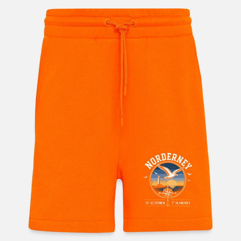Norderney Coastal Compass Sunset - Shorts - made by SPREAD - SUNSET ORANGE