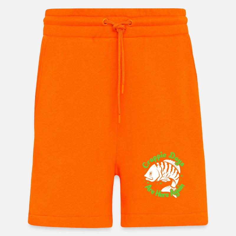Perch, Crappie, Fish, Sunfish - Shorts - made by SPREAD - SUNSET ORANGE