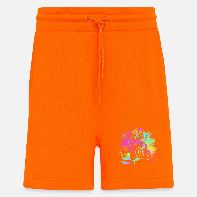 quad - Short bio décontracté fabriqué en UE - SUNSET ORANGE