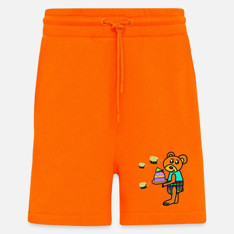 Kuchen Teddybär Muffin Kinder Bienen - Shorts - made by SPREAD - SUNSET ORANGE