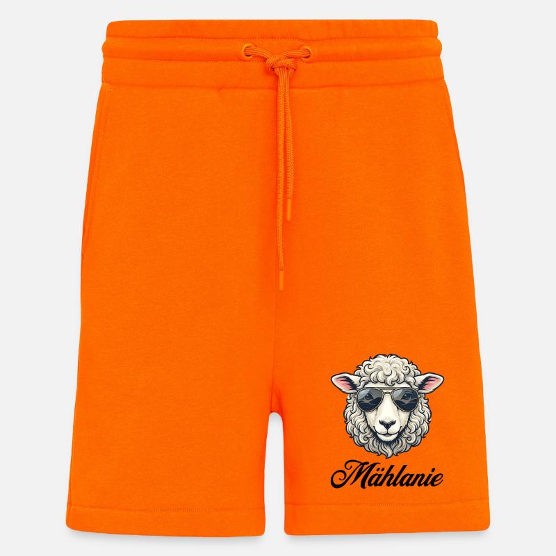Mählanie Schaf mit Sonnenbrille - Shorts - made by SPREAD - SUNSET ORANGE