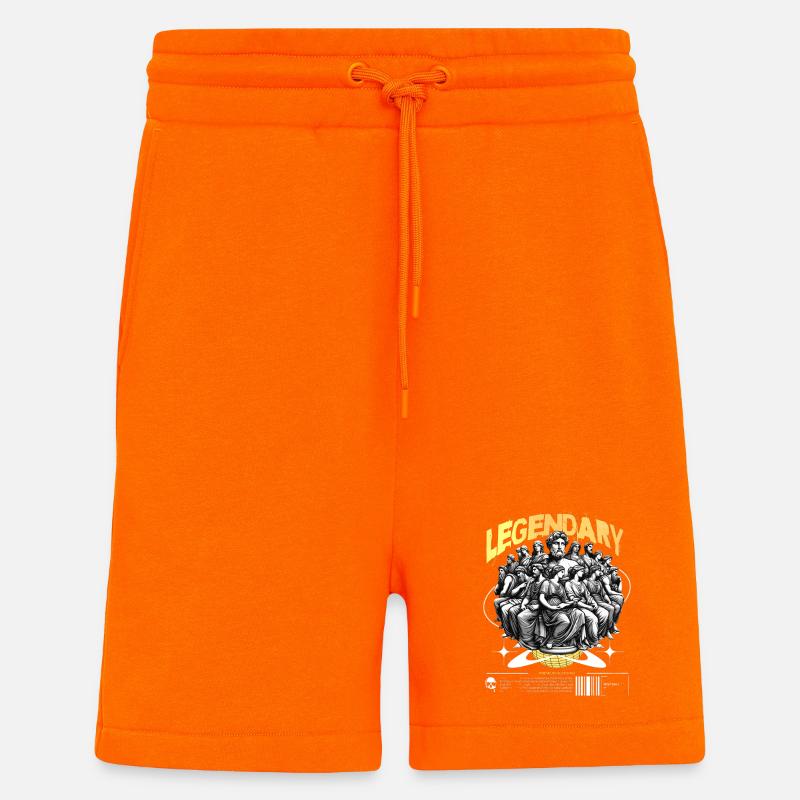 Legendary Thinker Assembly - Shorts - made by SPREAD - SUNSET ORANGE