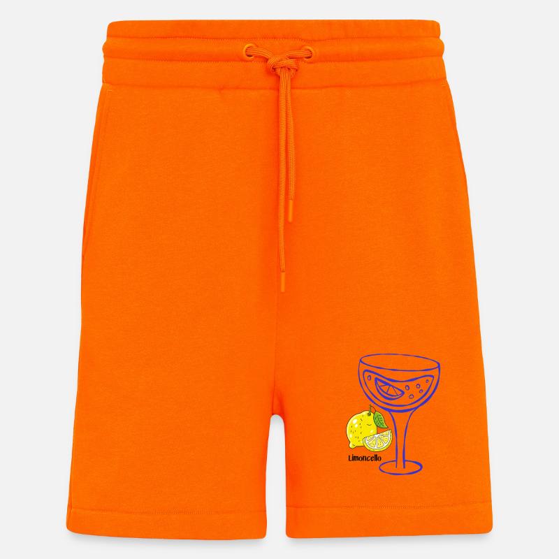 Zitronen-Cocktail Linienkunst - Limoncello - Shorts - made by SPREAD - SUNSET ORANGE