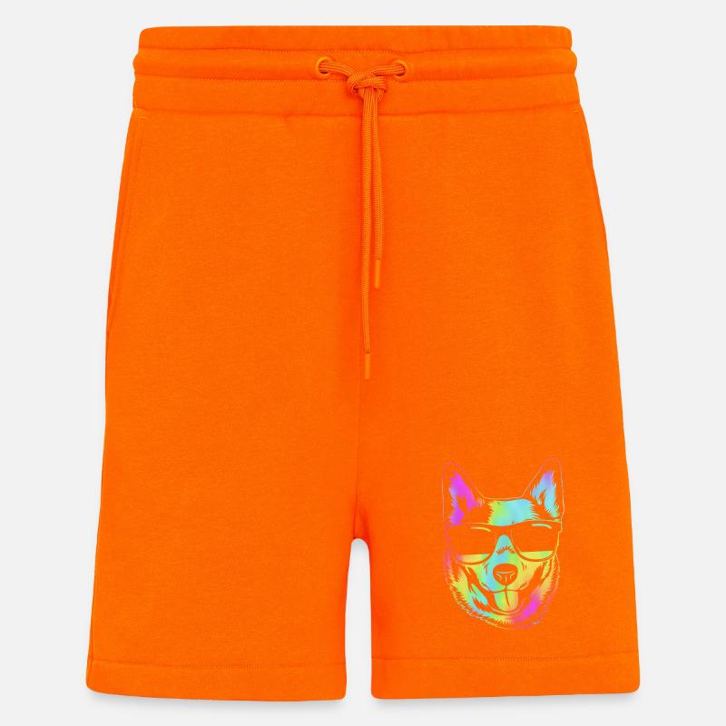 Bouvier australien chien - Short bio décontracté fabriqué en UE - SUNSET ORANGE