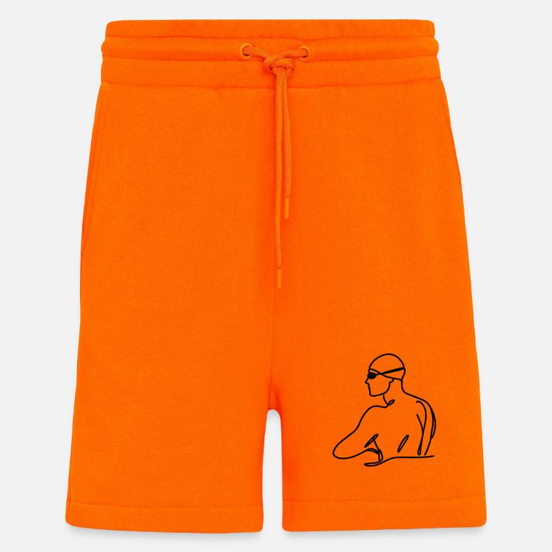 Graphisme de flotteur - Short bio décontracté fabriqué en UE - SUNSET ORANGE