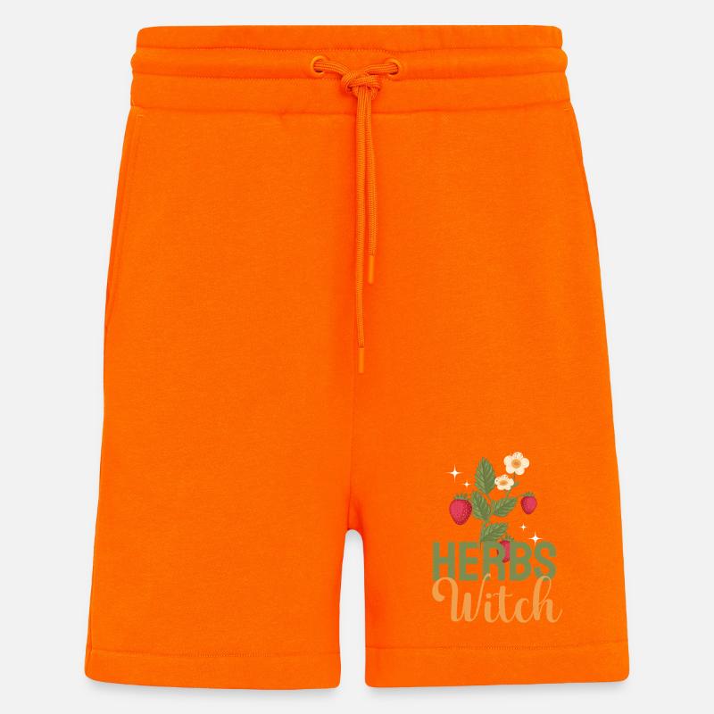 Herbs Witch Floral - Shorts - made by SPREAD - SUNSET ORANGE